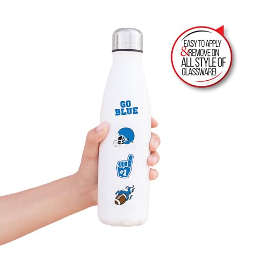 Sports Spirit Temporary Tattoos / 100 Mini Team & School Spirit Designs/Skin Safe/Removable (Blue Finger)