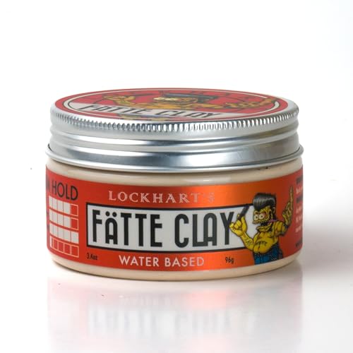 Lockhart¡¯s F?tte Clay - Pomade For Men (3.4oz) ? All-Day Hold, Natural Finish, Insane Texture and Volume ? Smooth, Easy Application - Wicked Hold Without The Crunchy Hair ? Sandalwood Scent