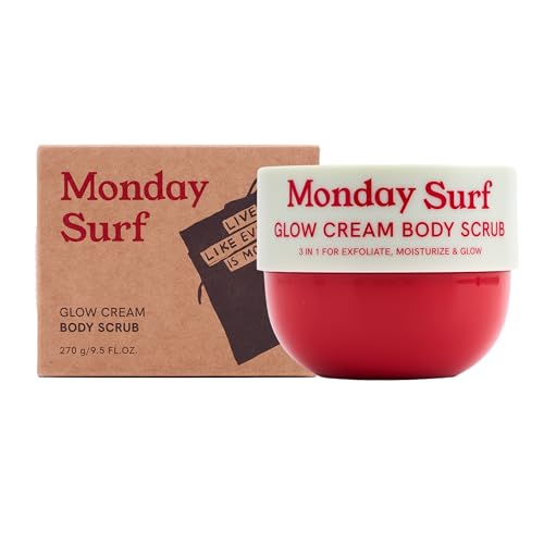 K Body Scrub Cream with Glycolic Acid ? Moisturizing Vanilla floral Scent Exfoliating Scrub for Shaving Prep & Bumpy Skin ? Vegan, Microplastic-Free, 9.5 oz