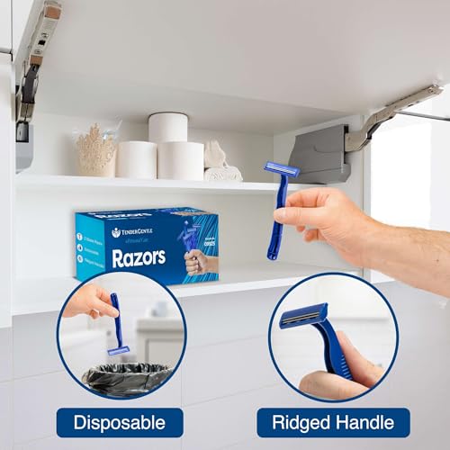 Disposable Razors for Men and Women - Case of 300 Shavers - 2 Blade Razors, Bulk - for Shaving, Tattoos, Hospitality, and More