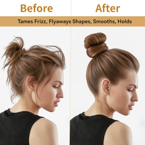 Slick Back Hair Brush & Hair Wax Stick Set ?Boar Bristle Brush for Smooth Flyaways, Frizz, Baby Hair, Sleek Ponytail Buns and Edge & Control Styling