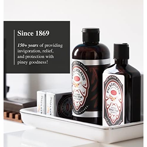 Packer's Pine Tar Shampoo | Natural Pine Tar and Pine Oils Shampoo | Paraben, Sulfate, and Creosote-Free | 2 Pack