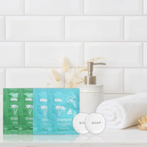 Travel Size Soap and Shampoo,Travel Size Body Wash and Shampoo Bulk 0.28fl Oz,Travel Size Shower Gel Set£¬Shampoo Bulk Travel Size ,Hotel Supplies Bulk Hygiene Kits for Homeless Hotel (Pack of 100)