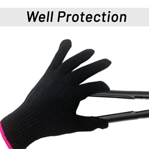 Heat Resistant Gloves - Professional Hot Hand Glove - Heat Protection Flat Iron Glove for Women Hair Styling