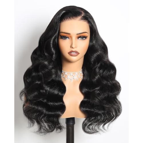 Arabella 6x5 Wear and Go Glueless Wig 12a Glueless Wigs Human Hair Pre Plucked Pre Cut 210% Density Loose Body Wave Lace Front Wigs Human Hair 100% Pre Bleached Knots Wig (20inch, 5X6 Body Wave)