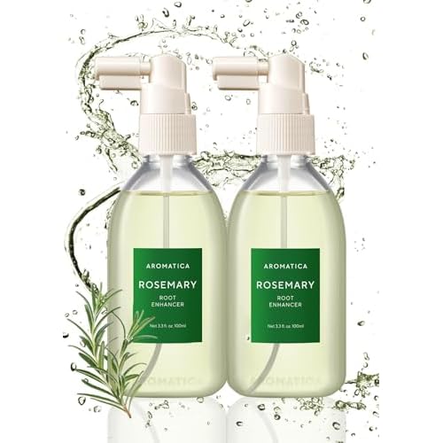 AROMATICA Root Enhancer (2 Packs) Rosemary Water Spray for Hair Growth ? Korean Hair Care Oil for Scalp Detox ? Flaky & Itchy & Dry Scalp Treatment ? Free from Sulfate, Silicone, and Paraben (3.38oz)