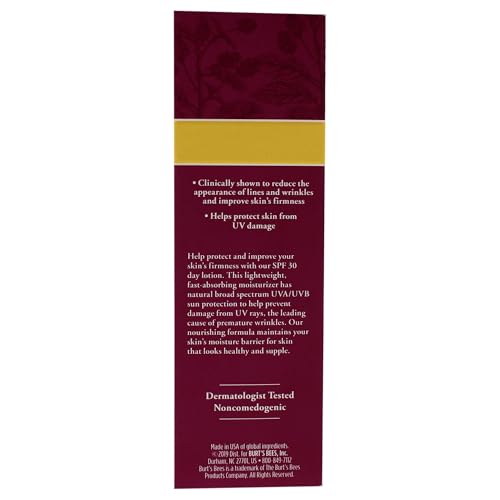 Burt's Bees Renewal Day Lotion SPF 30, Firming Face Lotion, 1.8 Ounces