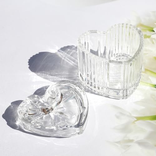 BQAN Dappen Dish for Monomer with Lid, Nail Liquid Holder Acrylic Powder Holder, Acrylic Glass Jar for Nail Art, Clear Glass Crystal Cup for Nail Art (Clear)