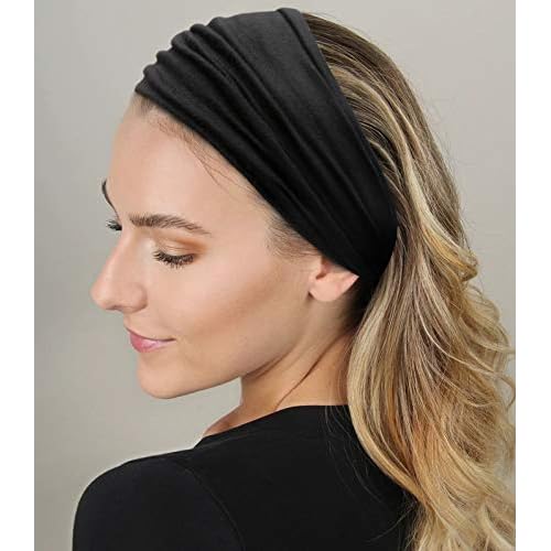 Tobeffect Headbands for Women African Boho Wide Hairband Headband Knotted Head Wraps Turbans Hair Accessories