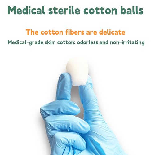 Medical Cotton Balls - Sterile Cotton Ball for Medical Use, 100% Cotton Sterile (3balls/Pack; 20pack/Box)