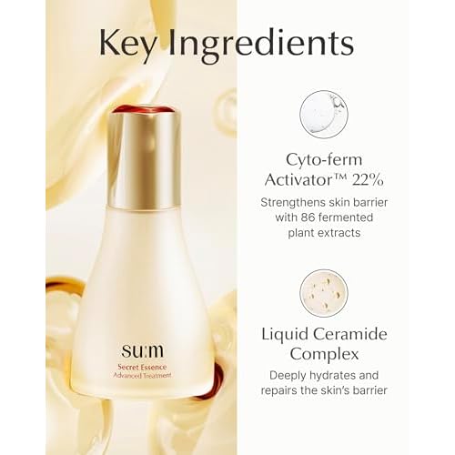 SU:M Secret Essence Advanced Treatment Special Set (2.7 fl oz) (5-piece set) - Korean skin care, Skin Barrier Repair Hydrating Serum gift set, sets & kits