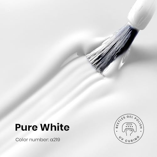 beetles 10ML White Gel Polish - 1pc Pure White Gel Polish French Nail Art Manicure Salon DIY Design at Home Soak Off UV Gel Nails