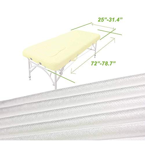 105 Pieces Disposable Massage Table Fitted Sheets Heavy Duty Elastic Bed Cover