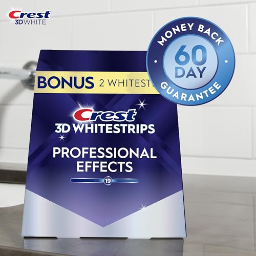 Crest 3D Whitestrips Professional Effects ? Teeth Whitening Kit, 22 Treatments (20 + 2 Bonus), Each with 1 Upper/1Lower, 44 Strips ? Crest 3DWhite Teeth Whitening Strips