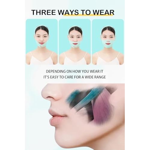 Face Belts with Adjustable Straps,Double Chin Reducer and Face Lift Device with 4 Modes and 5 Gear Adjustable Intensities,Double Chin Machine for V-face