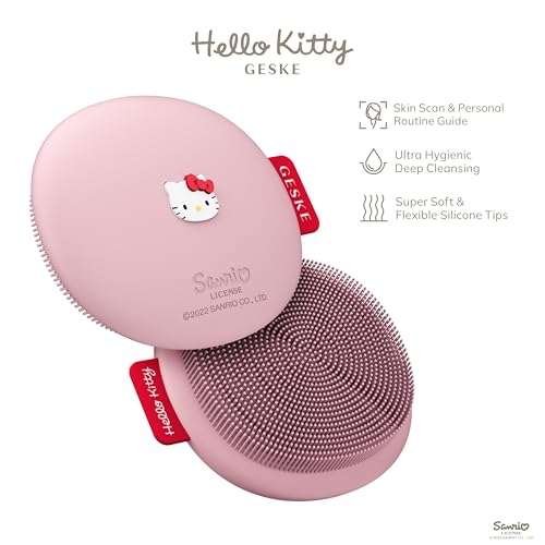 GESKE x Hello Kitty SmartAppGuided Facial Cleansing Brush | 3 in 1 | Gentle Cleansing