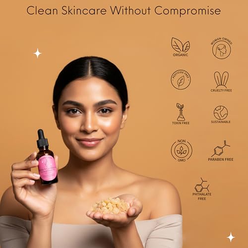 Frankincense Resin Infused Organic Castor & Rosehip Oils for Face Age Defying Miracle Facial Moisturizer Cold Pressed Serum Natural Skincare Hydrates Skin Moisturizing 1 Fl Oz