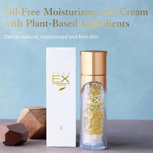 ROYAL HERB EX CREAM Face, Neck and D?collet? Moisturizer with Aloe Vera, Hyaluronic Acid, Yeast Extract and Gold, 1.76 OZ / 50g