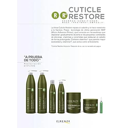 Firenze Professional Cuticle Restore Bundle ? Shampoo & Conditioner Pack 300ml (10.1 fl oz) Each ? Hydration, Smoothness & Shine for All Hair Types ? Salt, Sulfate & Paraben Free