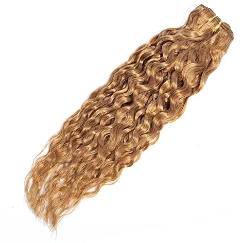 FEEL ME Brazilian Water Wave Hair 3 Bundles (18, 20, 22 inches) #27 Honey Blonde Brazilian Human Hair Weaves 8A Mink Unprocessed Virgin Water Wave Hair Extensions