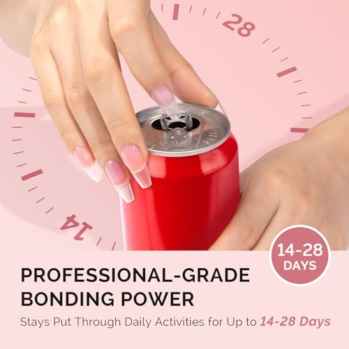 MelodySusie Nail Glue for Acrylic Nails Press on Nails Super Strong and Long Lasting Nail Glue for Adhesive Bond False Nails with Easy Application, 0.07oz 6pcs