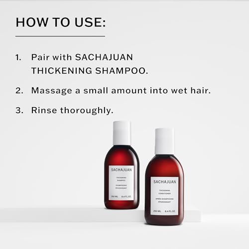 SACHAJUAN Thickening Hair Conditioner, Volumizing, Heat & UV Protectants, Shine & Smooth Volume, Paraben-Free