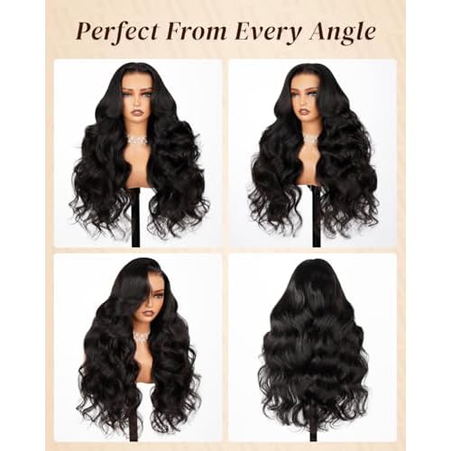 Arabella Hair 13x6 Lace Front Wigs Human Hair 210% Density Glueless Wig Human Hair 100% Body Wave Human Hair Wigs 12A Pre Plucked Pre-Bleached Pre-Cut Glueless Wig (20inch,13x6 body wave)