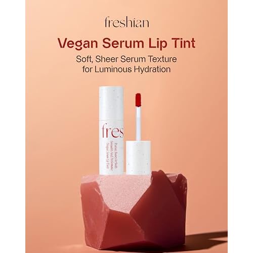 FRESHIAN Vegan Serum Lip Tint (05 Rough, 0.21oz) - Long-Lasting Moisturizing Formula, Lightweight Lip Stain. Korean Makeup Skin Care. Luminous, Hydrated Lips.