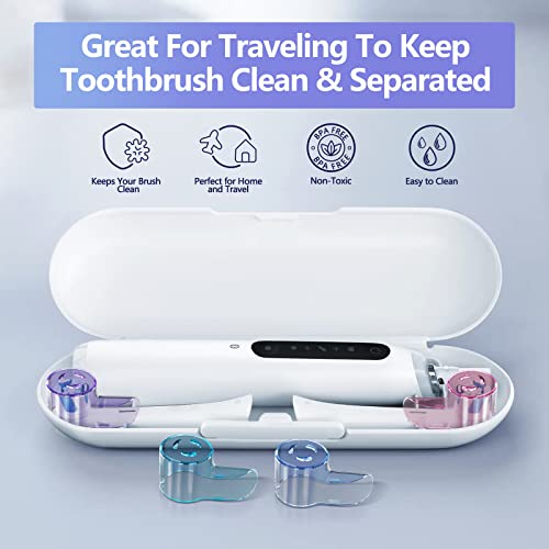 Toothbrush Head Covers for Oral B iO Toothbrush Heads, Toothbrush Caps Suitable for Oral B Round Electric Toothbrush Head, iO Brush Head Covers for Travel & Home (4 Pcs, Colourful)