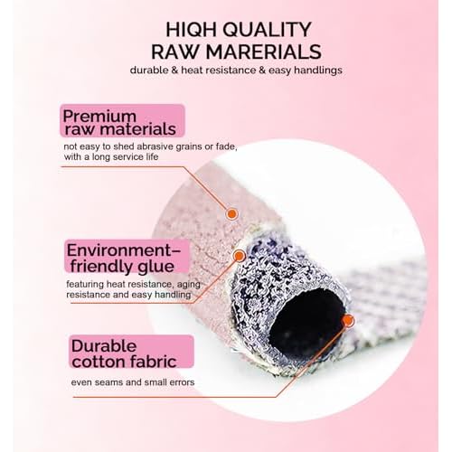 100Pcs Mini Nail Drill Sanding Bands with 3/32 Inch Mandrel Bit, 80/120/180/240 Grit Nail File for Acrylic Nails Gel Manicures and Pedicure