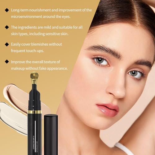 Undereye Corrector SPF 41 - Under Eye Concealer for Dark Circles, Anti-Aging Tinted Cream, Hydrating Serum With Peach Undertone