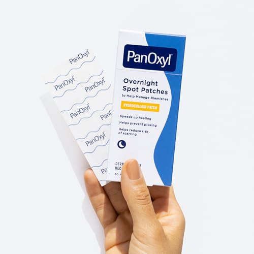 PanOxyl PM Overnight Spot Patches, Advanced Hydrocolloid Healing Technology, Fragrance Free, 80 Count (Pack of 2)