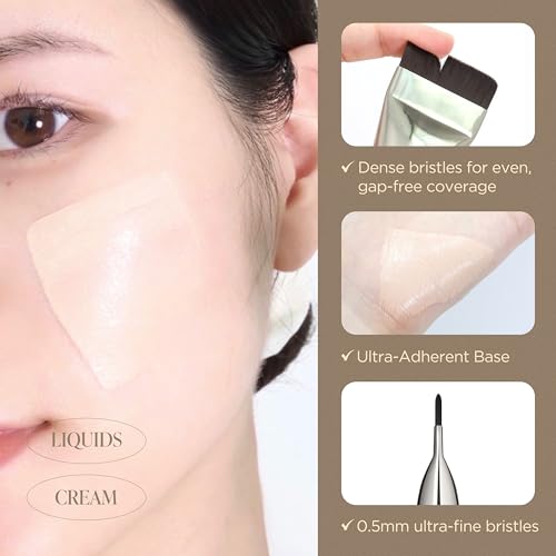 Korean Piccasso Brush FB11 Spatula Brush ? Professional Foundation Brush for Liquid Makeup, Flat and Soft Bristles for Seamless Application, Ideal for Liquid Foundation and Cream Face Makeup