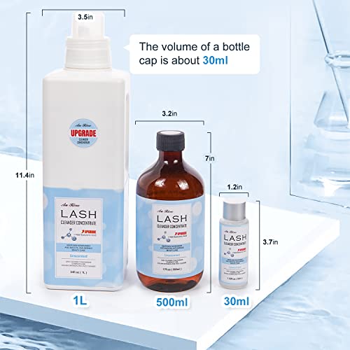 Lash Shampoo Concentrate 30ml Lash Cleanser Concentrate Add Hyaluronic Acid Oil-Free Lash Extension Shampoo Perfect for Salon£¬Unscented