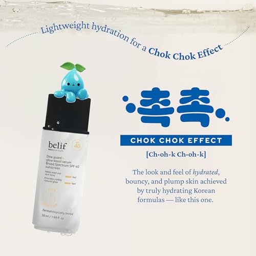belif Dew Guard Vitamin C Glow Tint SPF 40 - Niacinamide, Hyaluronic Acid, Glow Booster + Serum + UVA/UVB Protection, Korean Tinted Mositurizer, 1.69 fl. oz