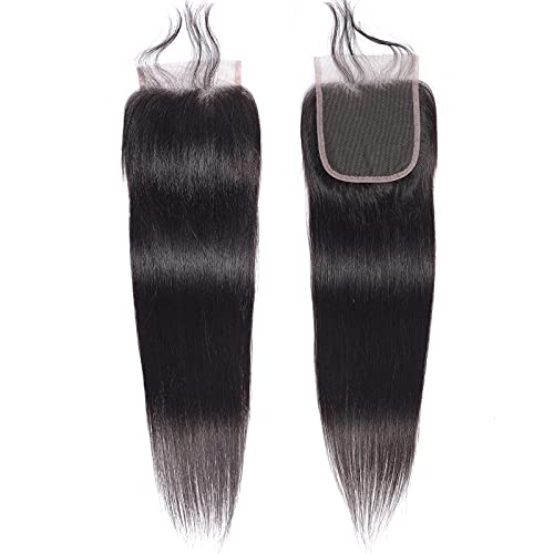 FQ Peruvian Straight Human Hair Bundles with Closure(20 22 24+16 Closure) Unprocessed Virgin Human Hair 3 Bundles with Closure 10A Straight Hair Wave Bundles with Lace Closure