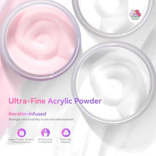 SAVILAND Essentials Acrylic Nail Kit: Premium Easy All-in-1 Nail Kit with Clear White Pink Acrylic Powder EMA Monomer Nail Drill Full Tools For Beginners Extension Carving Home DIY