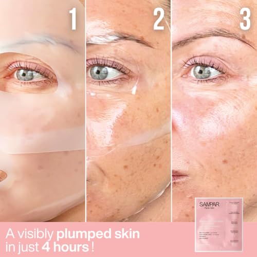 Sampar Hydrafuse Collagen 4 Hours or Overnight Mask ? Korean Skincare for Radiant, Smooth Skin | Anti-Aging Face Mask with Ultra-Potent Collagen to Reduce Wrinkles, Tighten Pores & Boost Glow (4-Pack)