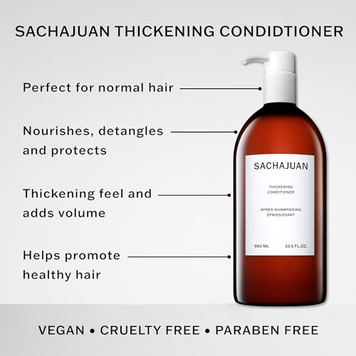 SACHAJUAN Thickening Hair Conditioner, Volumizing, Heat & UV Protectants, Shine & Smooth Volume, Paraben-Free