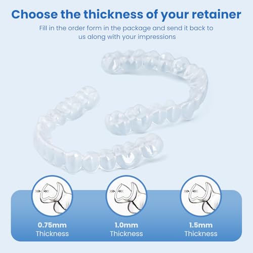 Clear Retainer for Teeth ? Upper & Lower Dental Retainers, BPA & Latex-Free DIY at-Home Retainer Kit