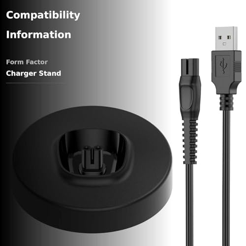 Charger Stand Compatible with Philips Norelco Shaver S7887/82 S5880/81 S7885/85 X9000/90 XP9204/85 S7886/84 X9002/82 XP9201/88 S7889/91 S9987/85 X9001/91 XP9203/81 S9606/80 S8696/86 XP9200/82 X9001/81