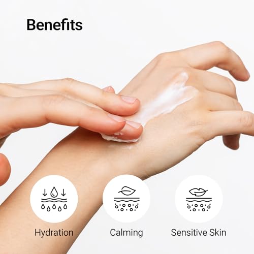 Smoothing Calm Cream with Panthenol, Hyaluronic Acid for Sensitive Skin, Lightweight, Korean Skincare (50ml/ 1.76 oz.) Nourishing Skin Barrier Moisturizer