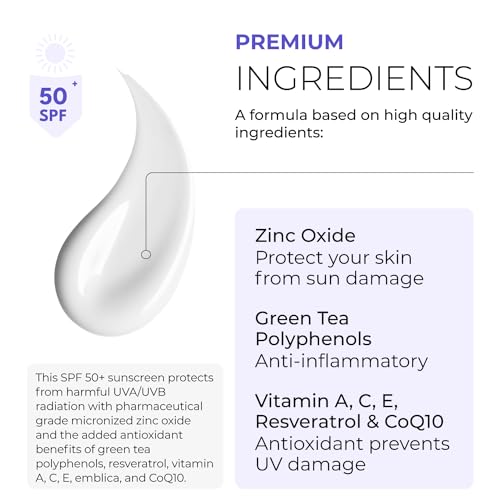 Smart Sunscreen SPF 50 Sensitive Skin Sunblock Men & Women Clear Protector Solar Para la Cara Broad Spectrum Non-Comedogenic Heliocare by Nova Derm Institute (1 fl oz)