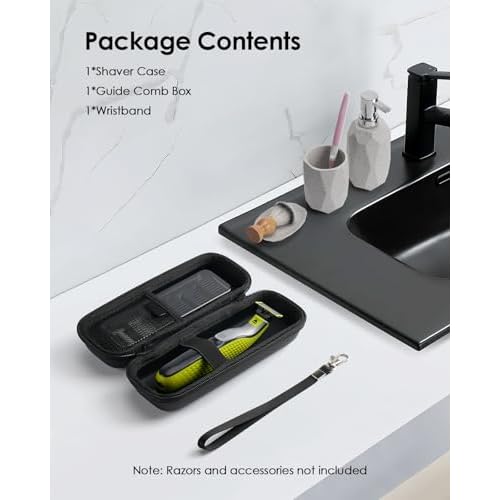 Hard Travel Case for OBlade QP2520/QP2530/QP2620/QP2630 ? Waterproof Portable Storage Bag for OBlade Hybrid Electric Trimmer & Braun Series Shaver