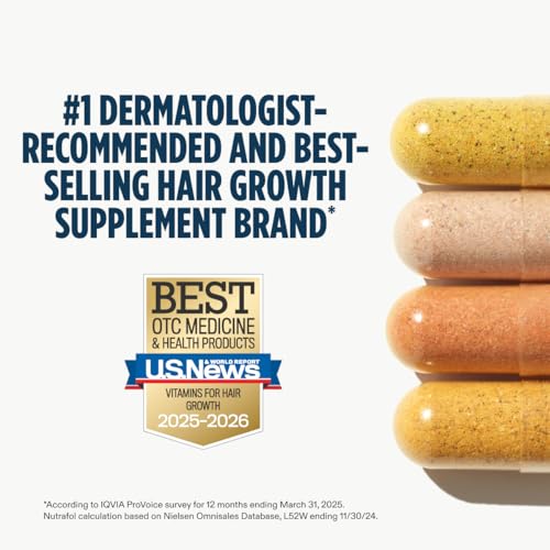 Nutrafol Men's Hair Growth Supplement and Collagen Peptides Powder, Physician-formulated for Visibly Thicker, Stronger Hair, Dermatologist Recommended - 1 Month Supply, 12 oz Bottle