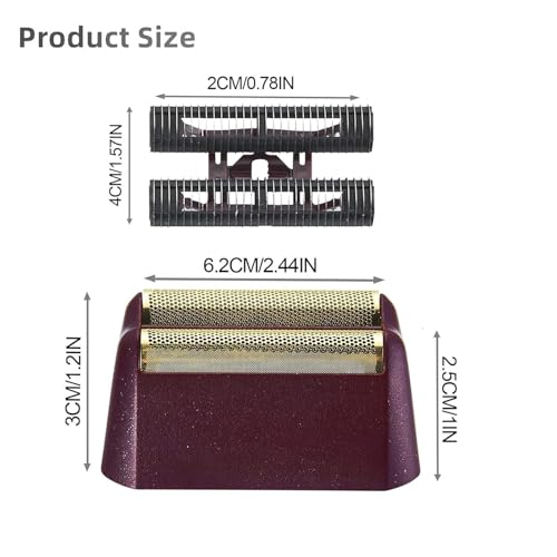 2 Pack Professional 5 Star Series Finale Shaver Replacement Foil and Cutter Bar Assembly Compatible With Wahl Shaver Foil 7031-100, 7043-100 Super Close Shaving Replacement Heads£¬ (Black)