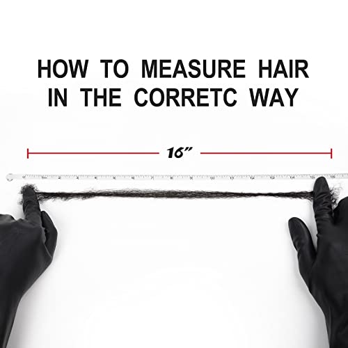 Tight Afro Kinky Bulk 100 £¥ Human Hair for Draedlock Extensions, Repair Locs, Twists and Braids (16 Inch, Natural Black, 5 Bundles with Crochet Needle Set and Rat Tail Comb)