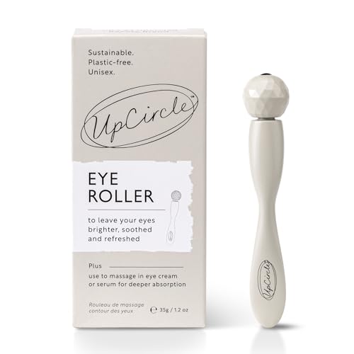 UpCircle Eye Roller 1pc ? Metal + Plastic-Free ? For Dark Circles + Puffy Eyes ? With Cooling Effect to Boost Circulation For Healthy Glow ? Sustainable + Unisex