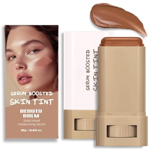 Foundation Stick Beauty Balm Serum Boosted Skin Tint, Serum Boosted Skin Tint Balm, Solid Tinted Moisturizing SerumContour Stick Foundation FaceStick, Longwear ContourStick, Natural Finish (#3)