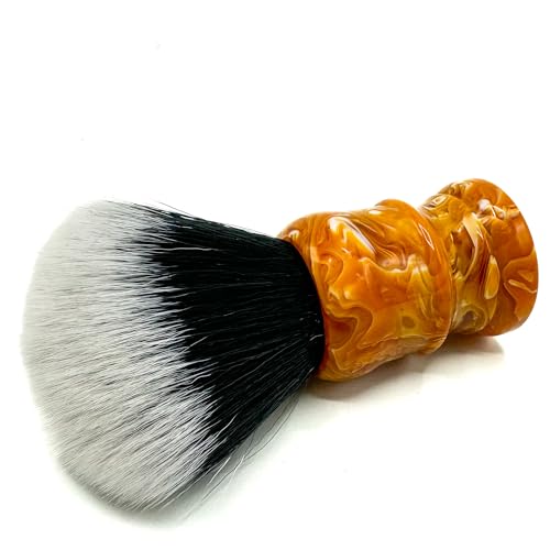 Parker ¡°Solar Storm¡± Ultra?Soft Synthetic Shaving Brush ? 28?mm Tuxedo Knot ? High?Density for Superior Lathering + Acrylic Stand